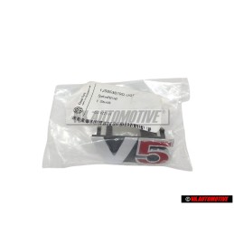 Genuine VW V5 Front Grill badge Chrome Red - 1J5853679D GQF
