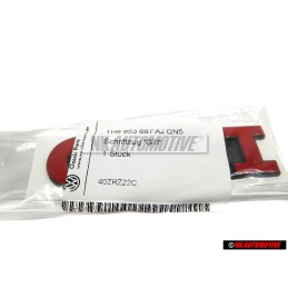 Genuine VW GTI Rear Trunk Boot Badge Emblem Red - 1H6853687AJQN5