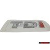 Genuine VW TDI Rear Trunk Boot Badge Emblem Chrome Red - 2H0853675B GQF