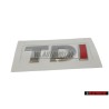 Genuine VW TDI Rear Trunk Boot Badge Emblem Chrome Red - 2H0853675B GQF