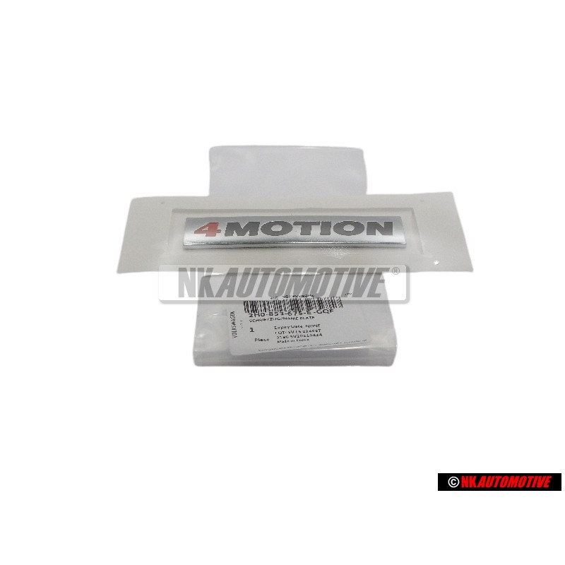 Genuine VW 4MOTION Rear Trunk Boot Badge Emblem - 2H0853675E GQF