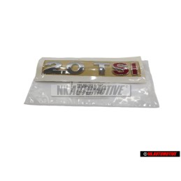 Genuine VW 2.0 TSI Rear Boot Badge Emblem Chrome Red - 5N0853675D GQF