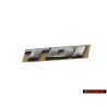 Genuine VW Rear Boot TDI Badge Emblem Chrome - 701853675B Z10