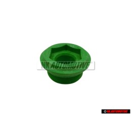 Genuine VW Transmission Sealing Plug Green Color - 020301129D
