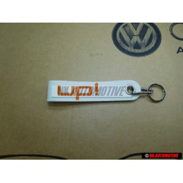 Genuine VW UP White Orange KeyTag Keychain Keyring Keyfob - 1S0087013 UH8