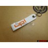 Genuine VW UP White Orange KeyTag Keychain Keyring Keyfob - 1S0087013 UH8