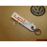 Genuine VW UP White Orange KeyTag Keychain Keyring Keyfob - 1S0087013 UH8