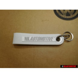 Genuine VW UP White Orange KeyTag Keychain Keyring Keyfob - 1S0087013 UH8