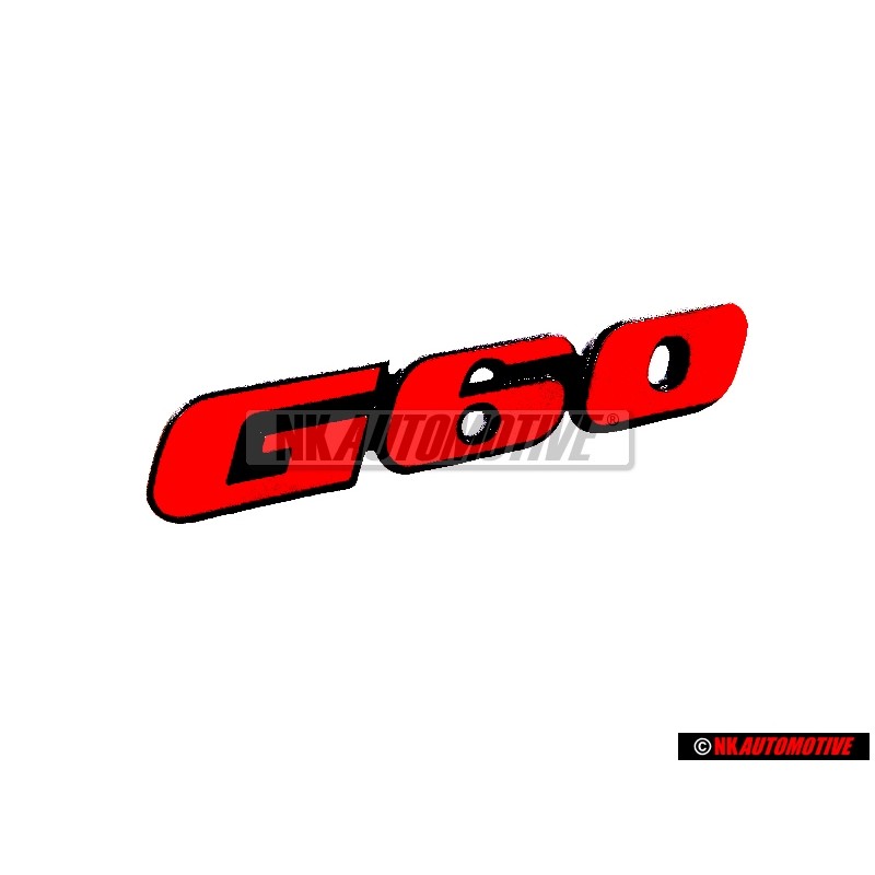 Genuine VW G60 Early Type Grill Badge Emblem Red - 535853679 QN5