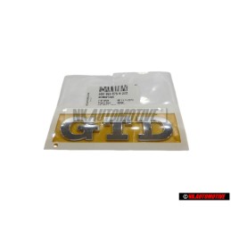 Genuine VW GTD Rear Boot Badge Emblem Chrome - 5G0853675R 2ZZ