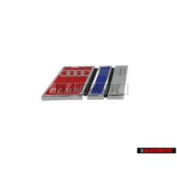 Genuine Audi S6 PLUS Rear Boot Badge Emblem Chrome Blue Red - 4A9853735C 2ZZ