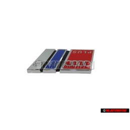 Genuine Audi S6 PLUS Rear Boot Badge Emblem Chrome Blue Red - 4A9853735C 2ZZ
