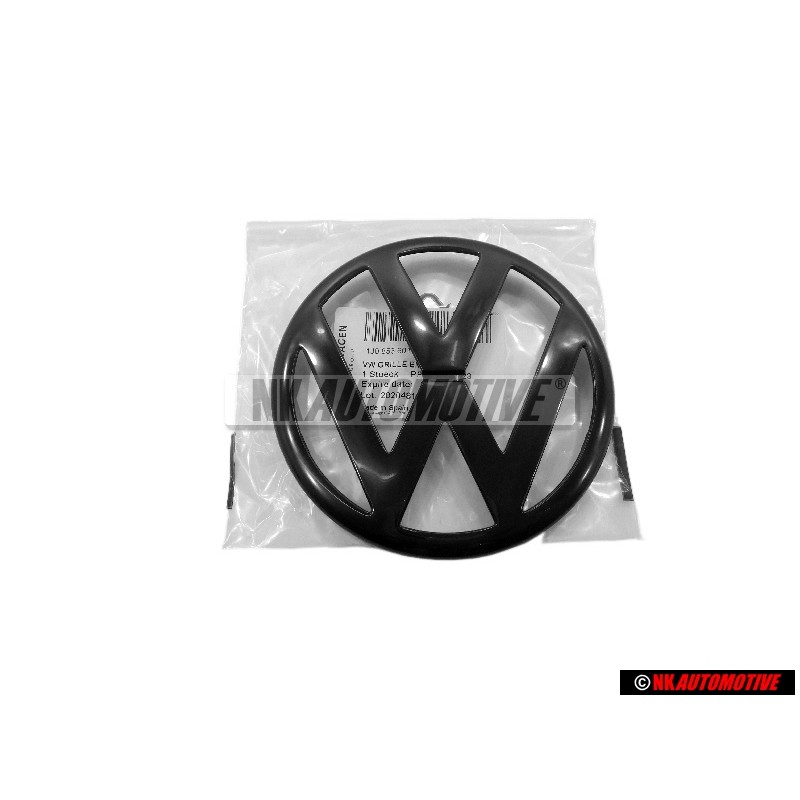 Genuine VW Front Grill Badge Emblem Black - 1J0853601A 041