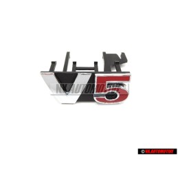 Genuine VW V5 Front Grill Badge Emblem Chrome Red - 1J6853679F GQF