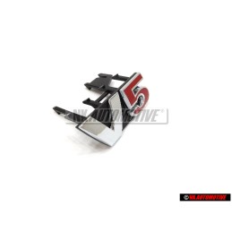 Genuine VW V5 Front Grill Badge Emblem Chrome Red - 1J6853679F GQF