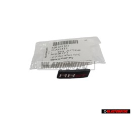 Genuine Audi R8 GT Steering Wheel Badge Black Chrome Red - 42B419685