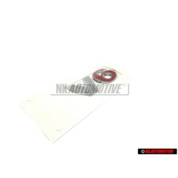Genuine VW V6 Rear Trunk Boot Badge Emblem Chrome Red - 1J0853675AAGQF