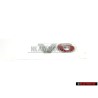 Genuine VW V6 Rear Trunk Boot Badge Emblem Chrome Red - 1J0853675AAGQF