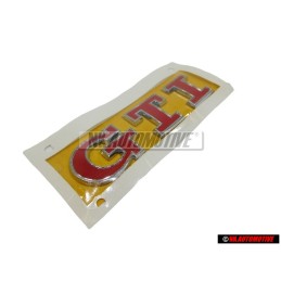 Genuine VW GTI Rear Hatch Boot Badge Emblem Chrome Red - 5G0853675ACJZQ