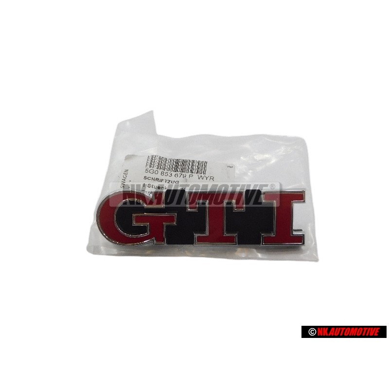 Genuine VW Golf MK7 GTI Front Grill Badge Emblem Chrome Red - 5G0853679P WYR