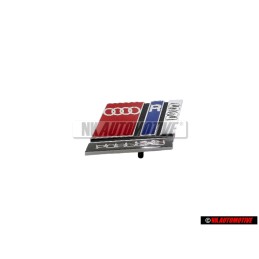 Genuine Audi RS2 Front Grill Badge Chrome Blue Red - 8A0853735B 2ZZ