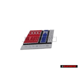 Genuine Audi RS2 Front Grill Badge Chrome Blue Red - 8A0853735B 2ZZ