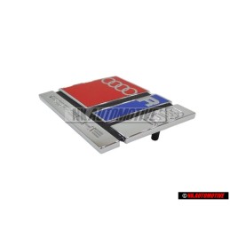 Genuine Audi RS2 Front Grill Badge Chrome Blue Red - 8A0853735B 2ZZ