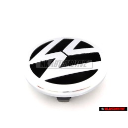 Genuine VW Front Grill Badge Emblem Chrome 125mm - 1T0853601A FDY