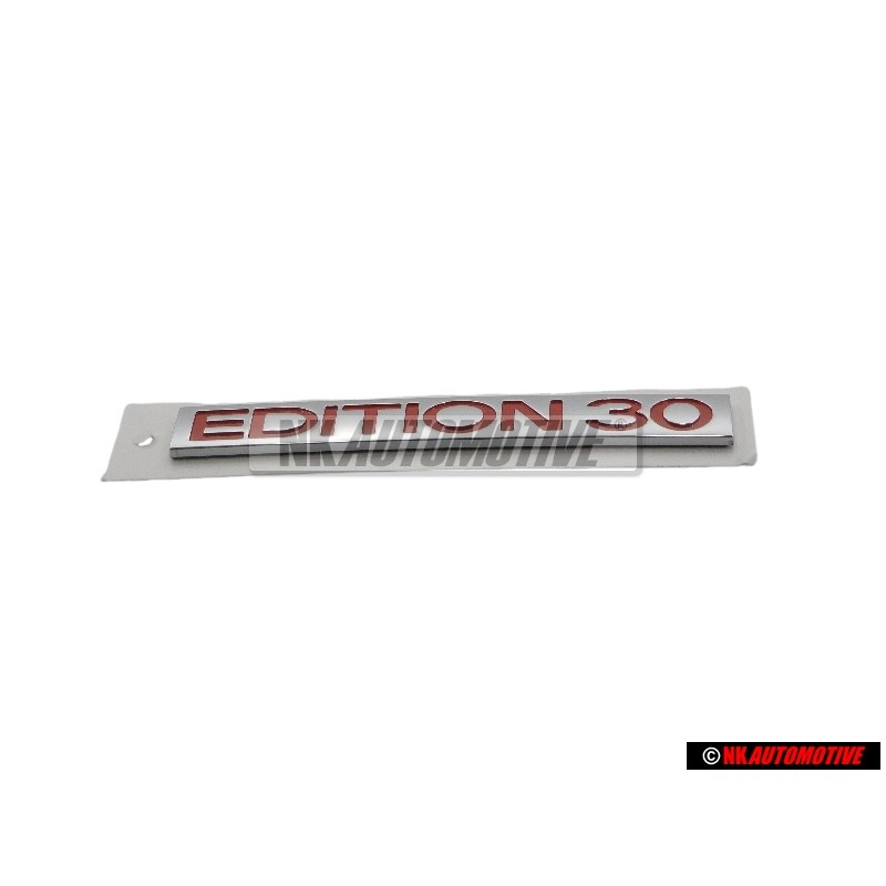 Genuine VW EDITION 30 Rear Hatch Boot Badge Chrome Red - 1K0853675AHKTP