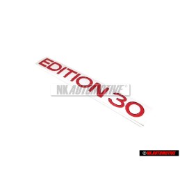 Genuine VW EDITION 30 Rear Hatch Boot Badge Chrome Red - 1K0853675AHKTP