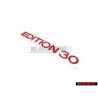 Genuine VW EDITION 30 Rear Hatch Boot Badge Chrome Red - 1K0853675AHKTP