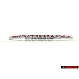 Genuine VW EDITION 30 Rear Hatch Boot Badge Chrome Red - 1K0853675AHKTP