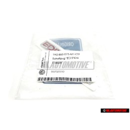 Genuine VW EDITION 30 Rear Hatch Boot Badge Chrome Red - 1K0853675AHKTP