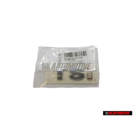 Genuine VW TSI Rear Trunk Boot Badge Emblem Chrome Red - 1K0853675AGGQF
