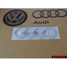 Genuine Audi Rings Rear Boot Badge Emblem Chrome - 443853742 2ZZ
