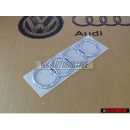 Genuine Audi Rings Rear Boot Badge Emblem Chrome - 443853742 2ZZ