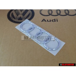 Genuine Audi Rings Rear Boot Badge Emblem Chrome - 443853742 2ZZ