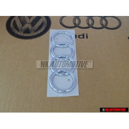 Genuine Audi Rings Rear Boot Badge Emblem Chrome - 443853742 2ZZ
