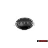 Genuine Audi Rings Steering Wheel Badge Emblem Black Chrome - 8A0419685
