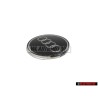 Genuine Audi Rings Steering Wheel Badge Emblem Black Chrome - 8A0419685