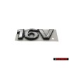 Genuine VW 16V Rear Trunk Boot Badge Emblem Chrome - 7M0853675C Z10