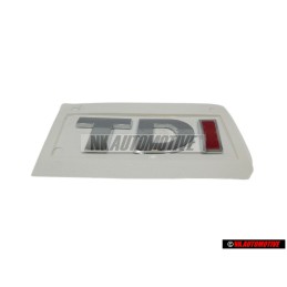 Genuine VW TDI Rear Trunk Boot Badge Emblem Chrome Red - 5K0853675APGQF