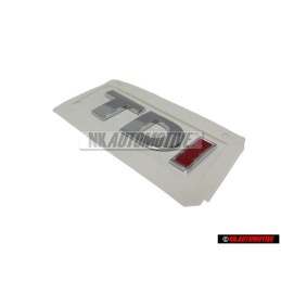 Genuine VW TDI Rear Trunk Boot Badge Emblem Chrome Red - 5K0853675APGQF