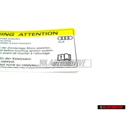 Genuine VW Sticker HIGH VOLTAGE - 8K0010520A