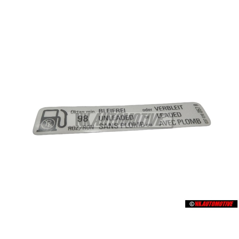 Genuine VW Sticker 98 OCT - 037010057R