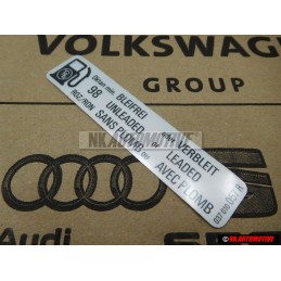 Genuine VW Sticker 98 OCT - 037010057R
