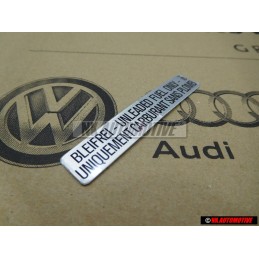 Genuine VW Sticker Unleaded Fuel Only - 000010018C