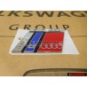 Genuine Audi RS2 Rear Trunk Boot Badge Emblem Chrome Red Blue - 8A0853735A 2ZZ