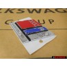 Genuine Audi RS2 Rear Trunk Boot Badge Emblem Chrome Red Blue - 8A0853735A 2ZZ