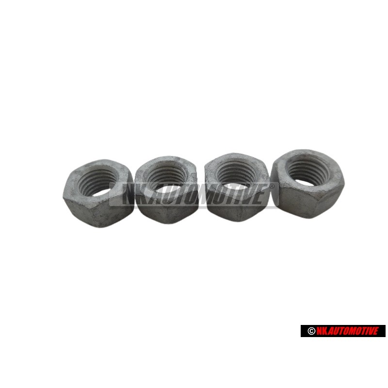 4x Genuine VW Hexagon Nut M12x1.5 - N 10105507